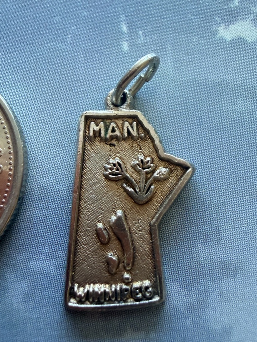 Winnipeg Manitoba Sterling Silver Pendant Charm - Unbranded